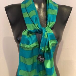 100% SILK OBLONG SCARF-NWT!  MADE IN JAPAN-EZ TO WEAR AND LOVELY ACCENT PIECE
